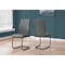 Monarch Specialties Dining Chair, Set Of 2, Side, Upholstered, Kitchen, Dining Room, Pu Leather Look, Metal, Grey, Black I 1124 - alternate 4